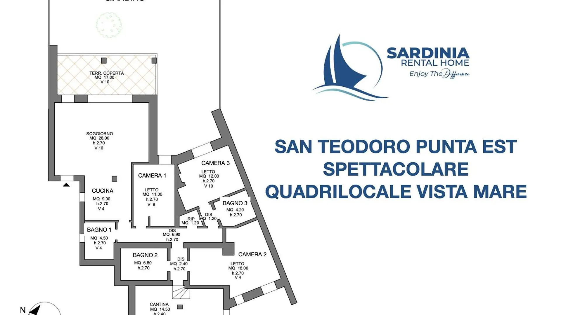 San Teodoro Punta Est Spettacolare Quadrilocale Vista Mare Apartamento Capo Coda Cavallo Itália